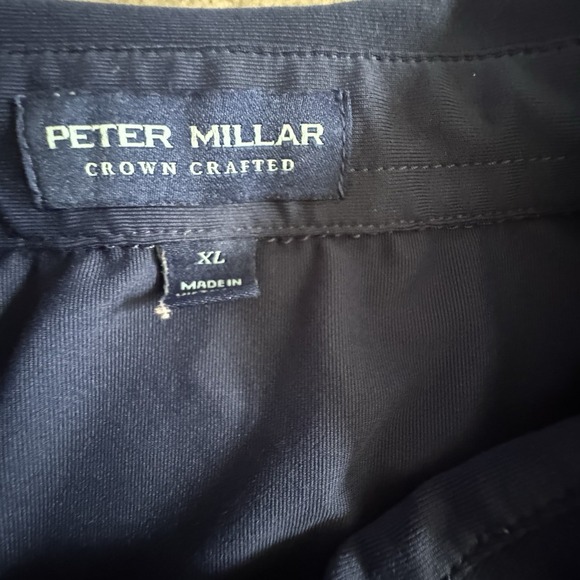 Peter Millar Polo Shirt Mens Size XL Navy Crown Crafted Performance Stretch Golf - Picture 8 of 12